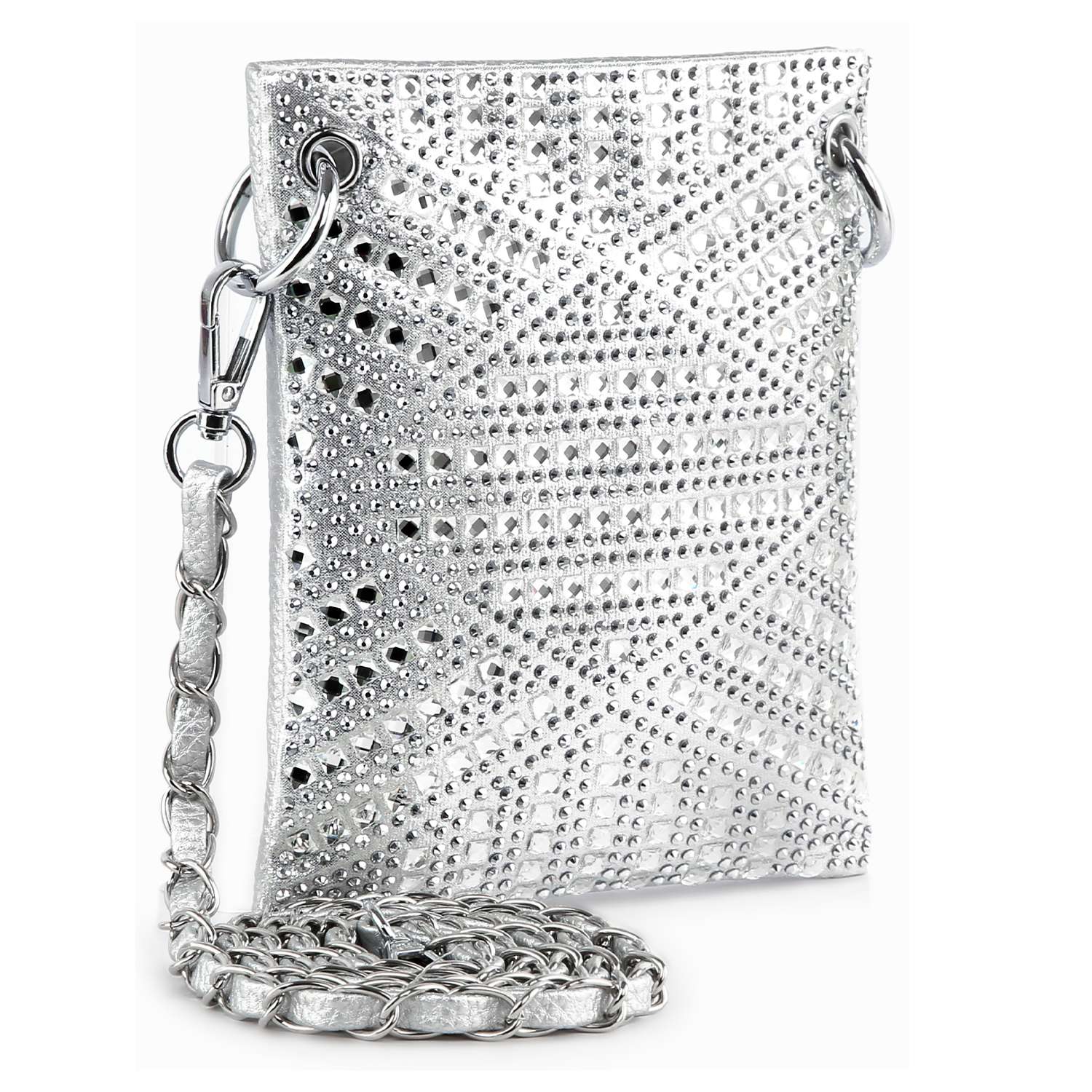 Rhinestone Covered Petite Crossbody Sling by Handbag Factory