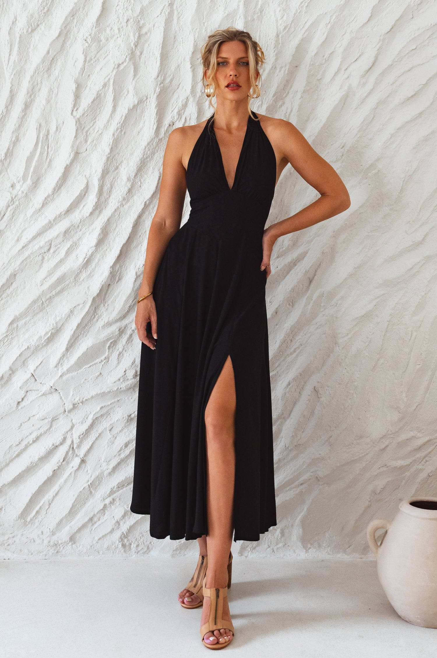 Costa Brava Halterneck Maxi Dress by Bali ELF