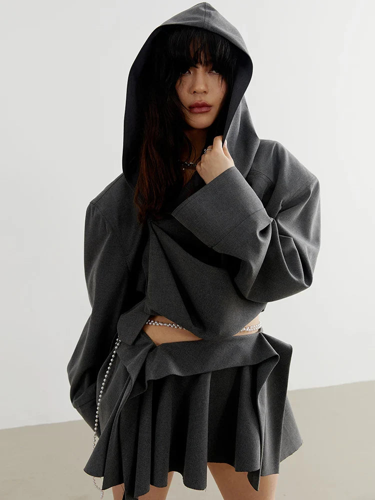 Sayua Cropped Hooded Jacket by Marigold Shadows