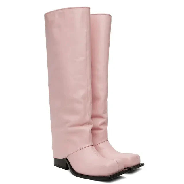Baddie Barrel Boot - Pink by Marigold Shadows