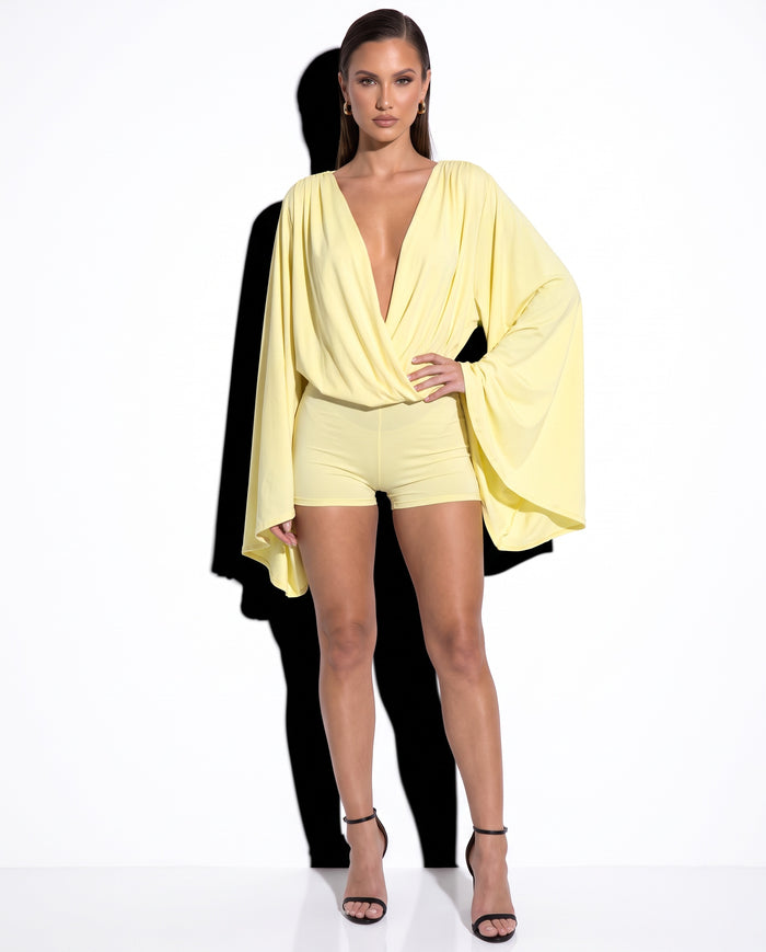 Afterhours Plunge Open-Back Romper