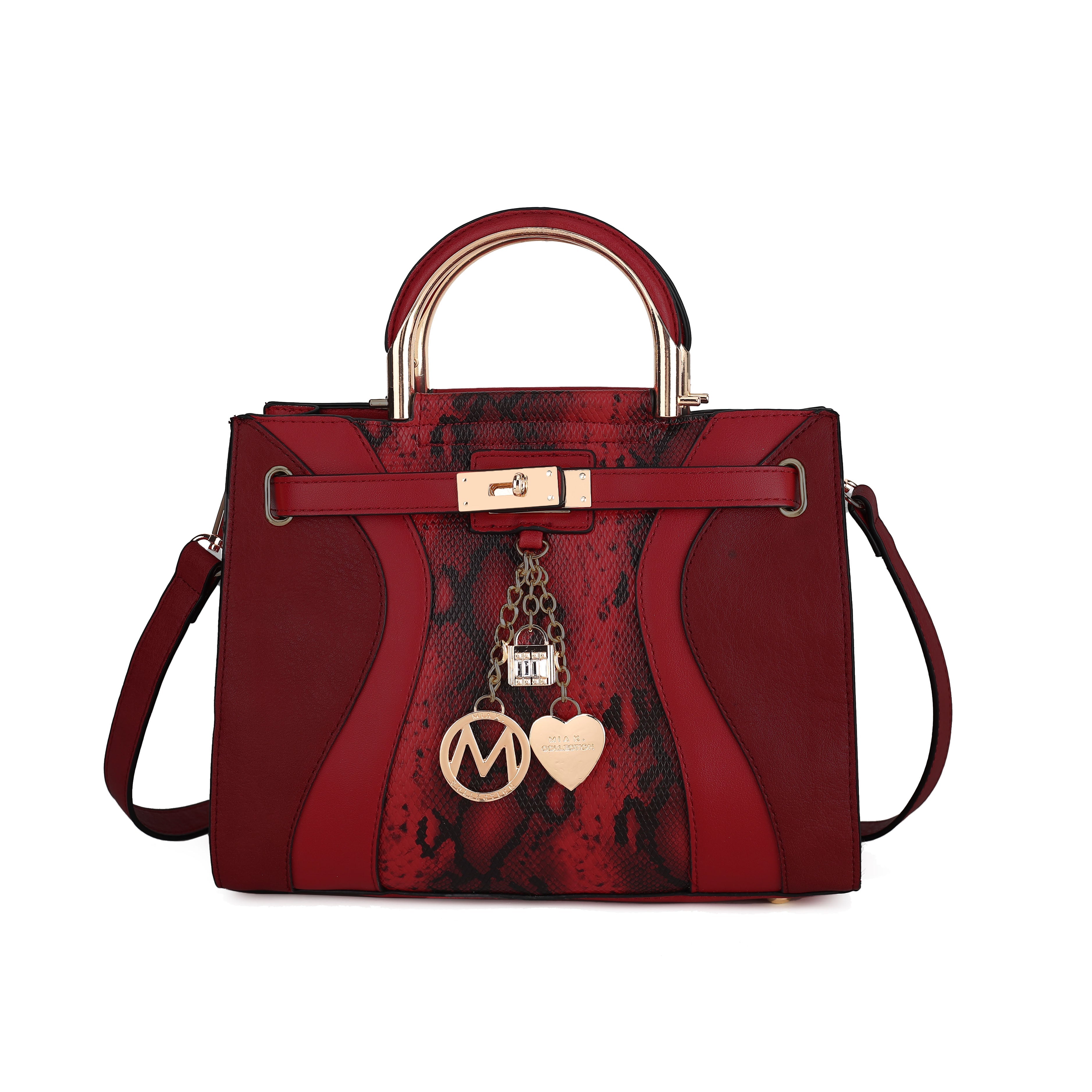 Cassia Snake embossed Satchel Bag by MKF Collection by Mia K.
