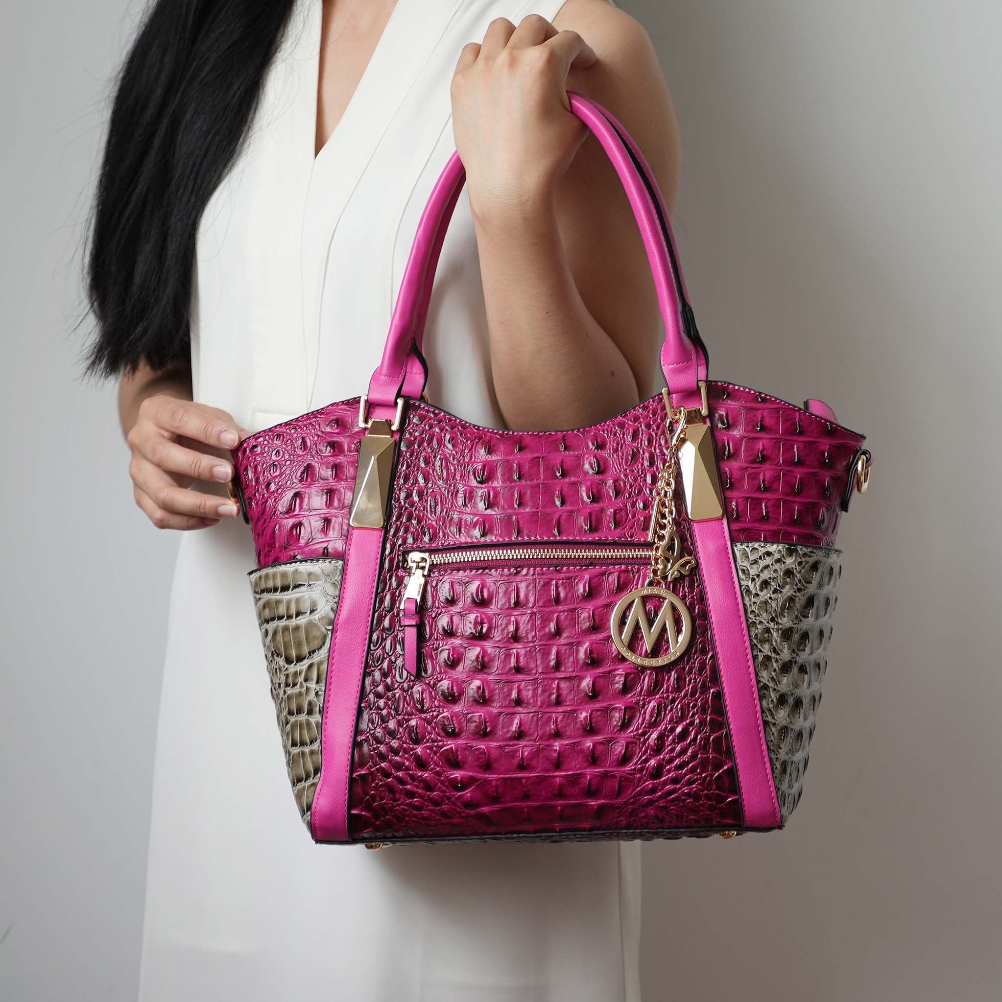 Janise Croc Tote handbag by MKF Collection by Mia K.