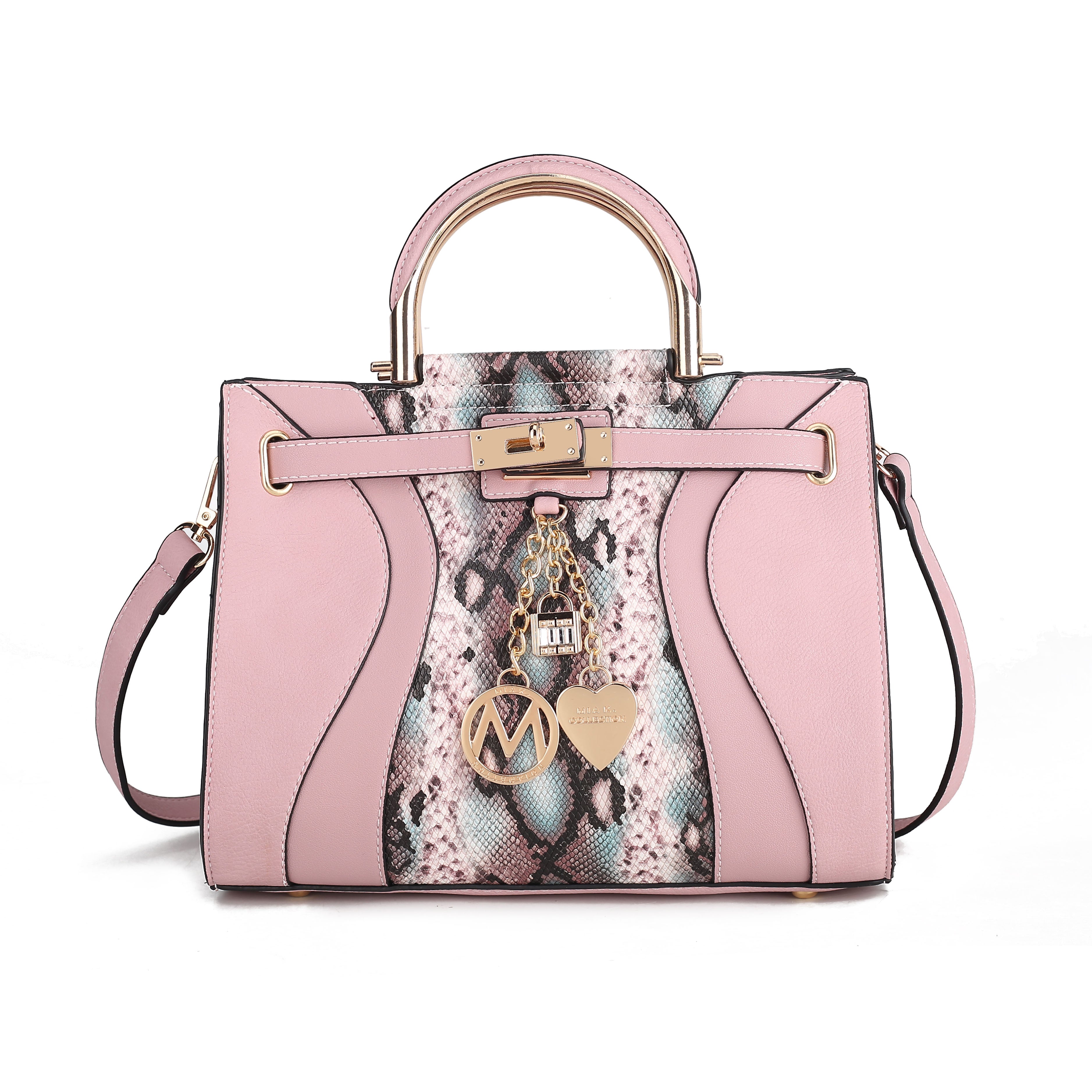 Cassia Snake embossed Satchel Bag by MKF Collection by Mia K.