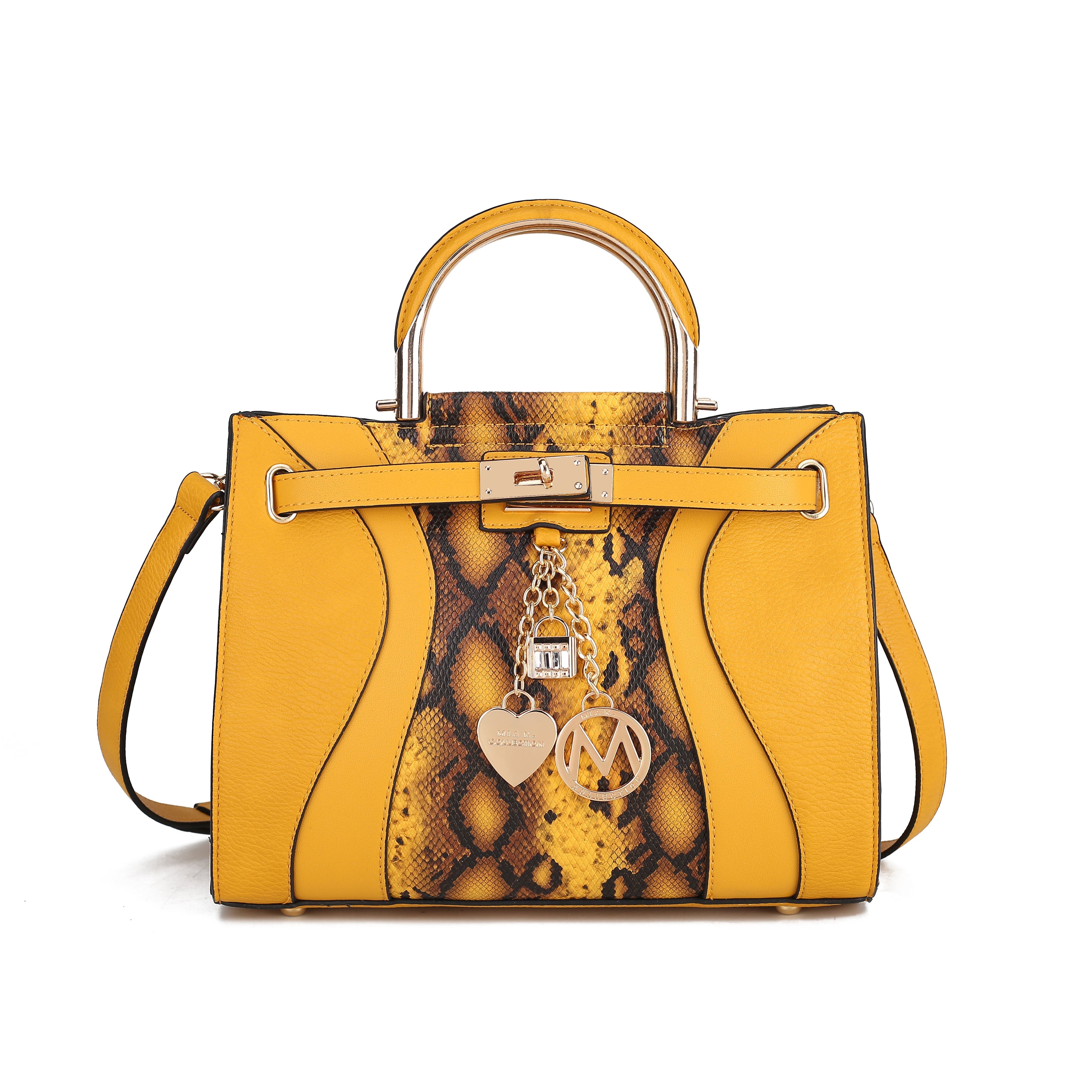 Cassia Snake embossed Satchel Bag by MKF Collection by Mia K.