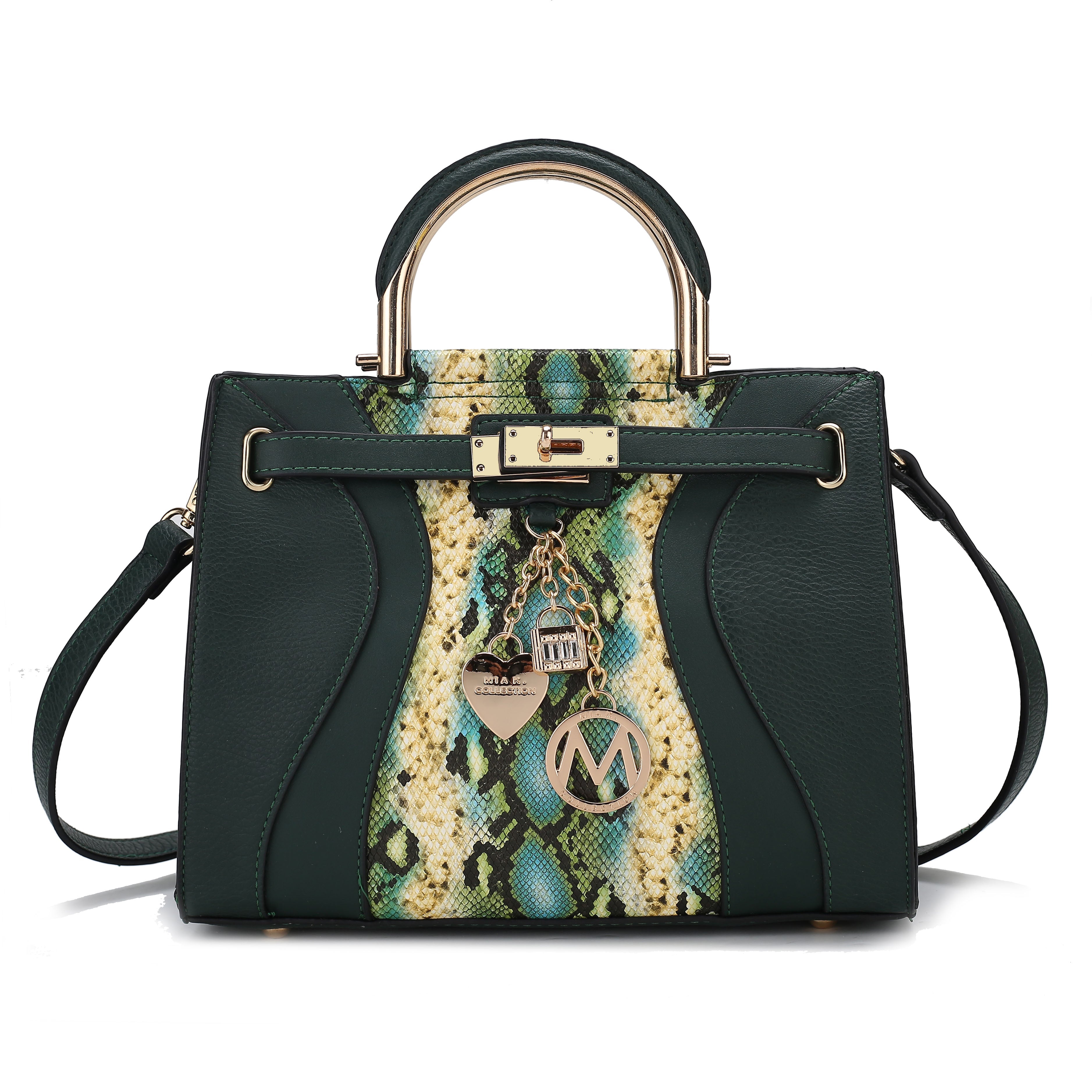 Cassia Snake embossed Satchel Bag by MKF Collection by Mia K.