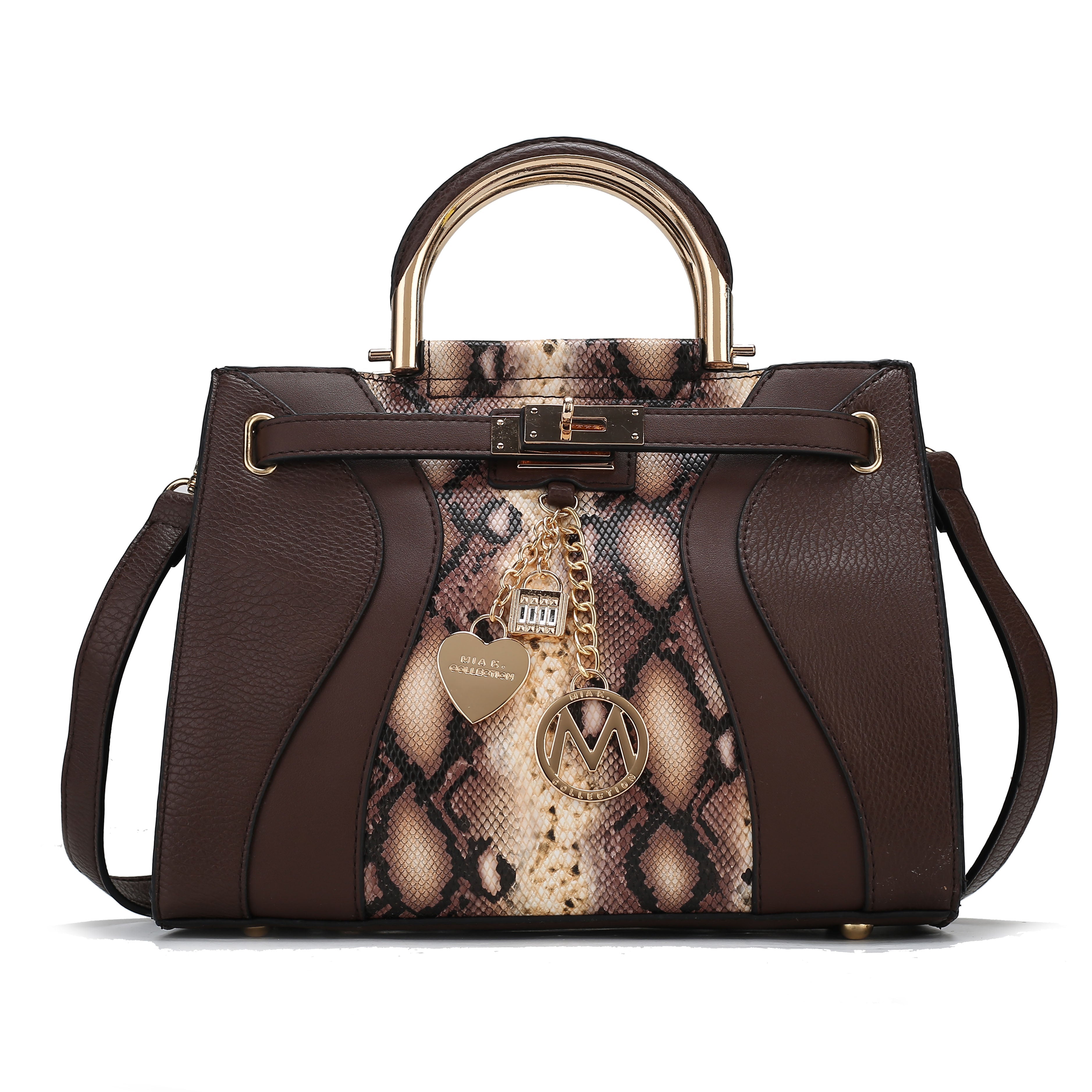 Cassia Snake embossed Satchel Bag by MKF Collection by Mia K.