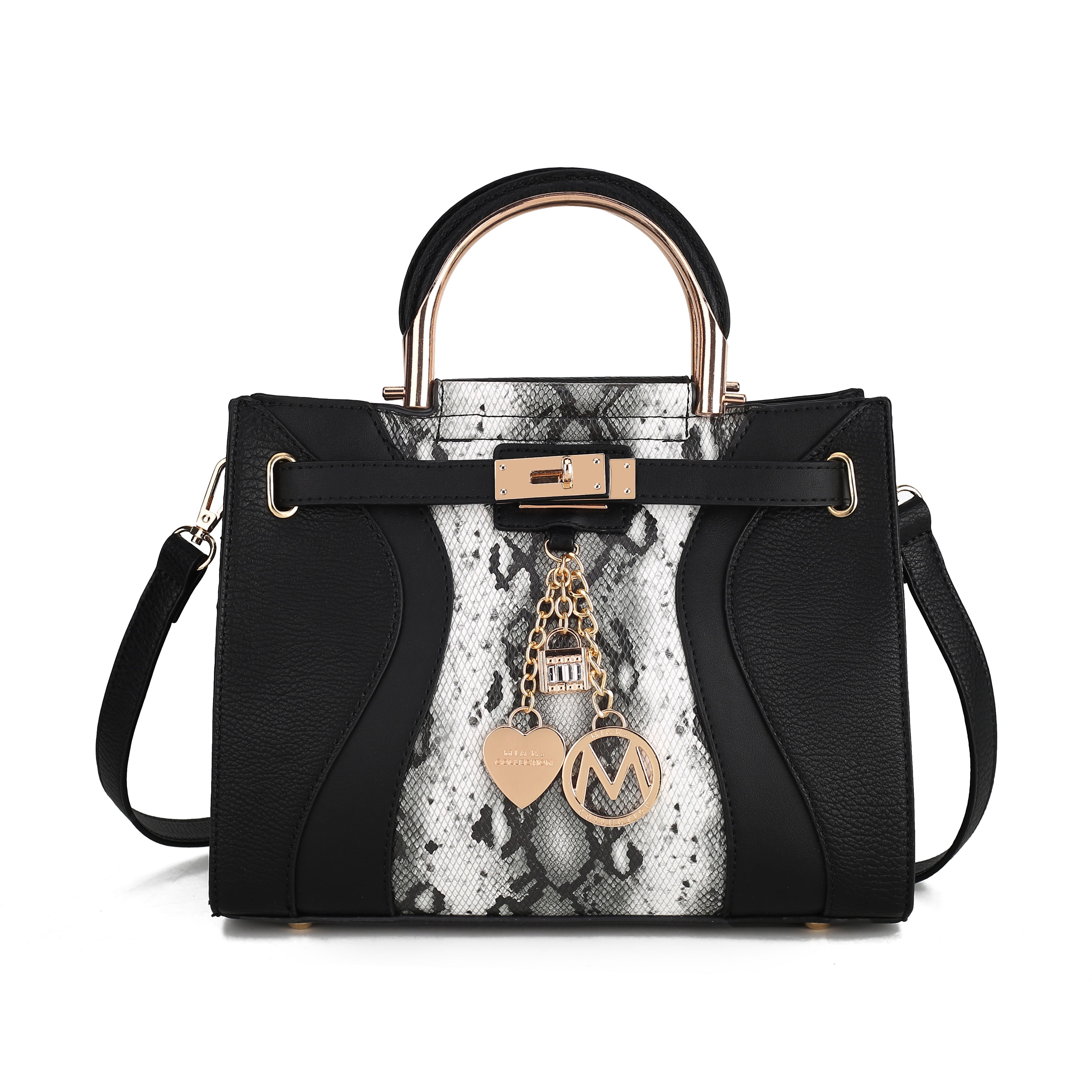 Cassia Snake embossed Satchel Bag by MKF Collection by Mia K.