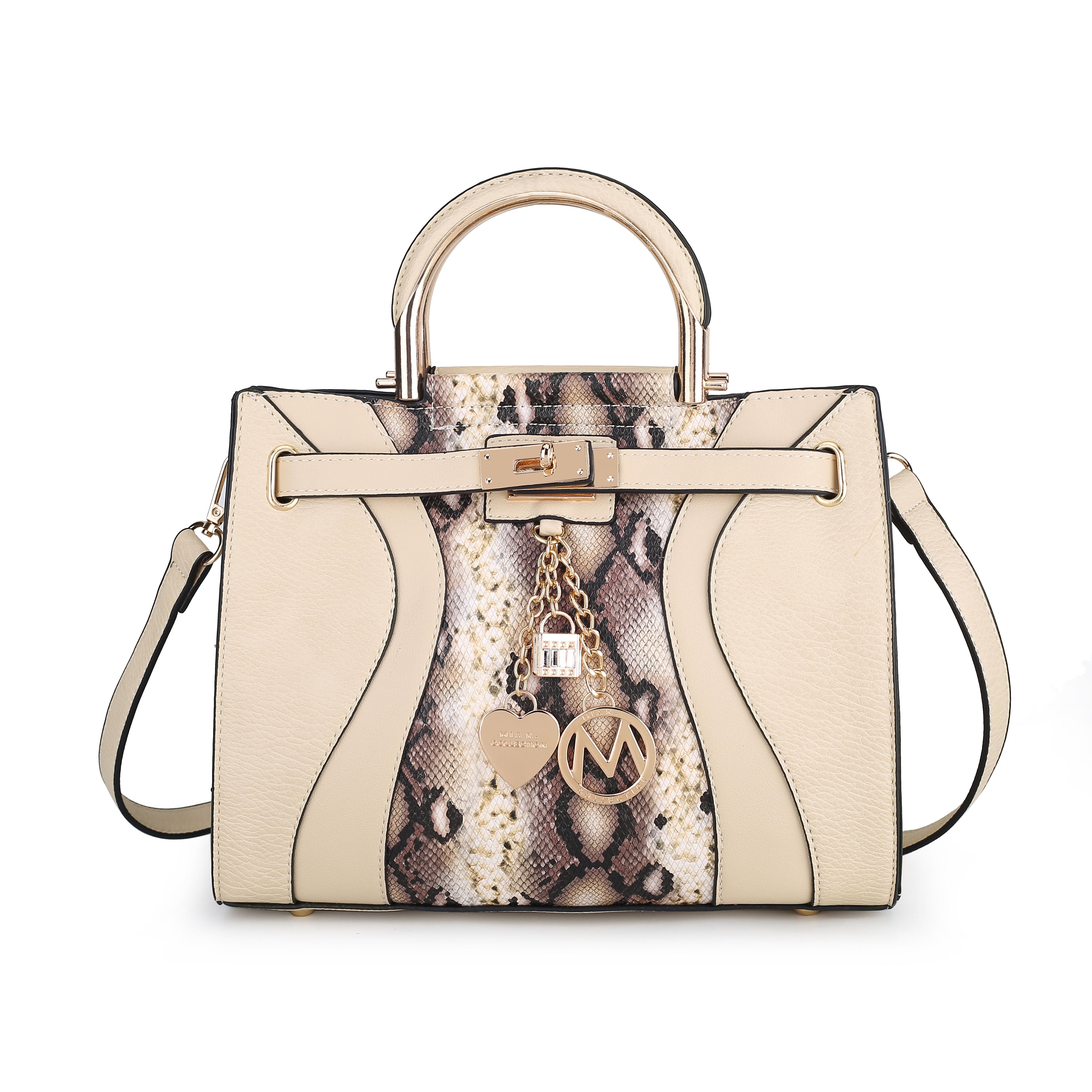 Cassia Snake embossed Satchel Bag by MKF Collection by Mia K.