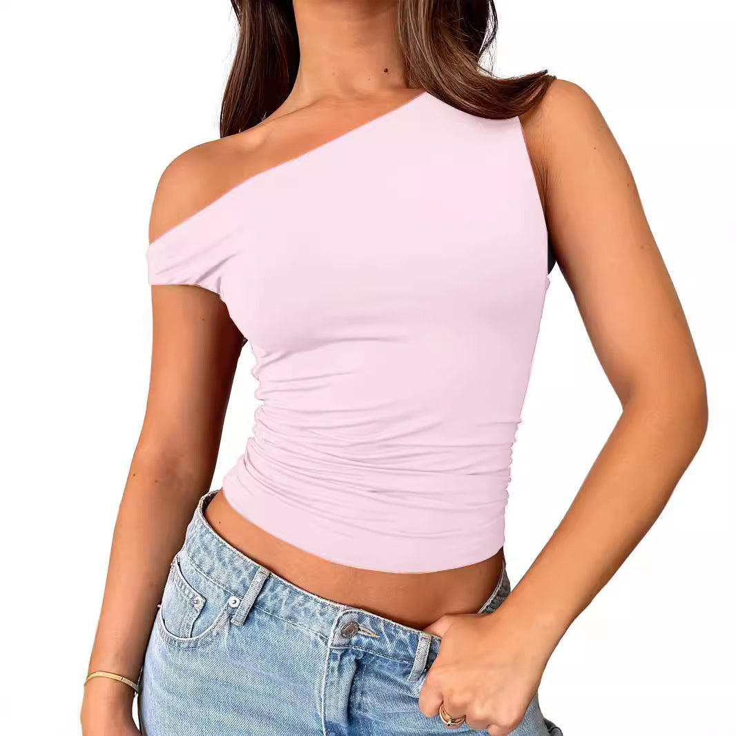 Off-Shoulder Asymmetric Fitted Top
