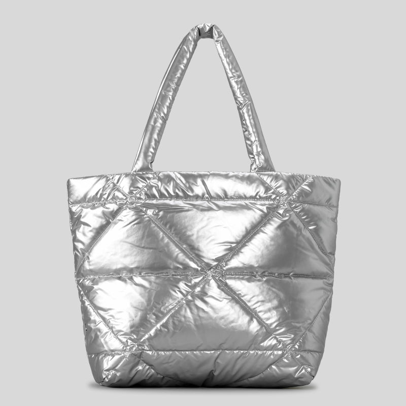 Quilted Nylon Puffer Tote Bag