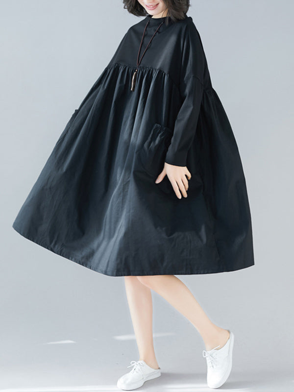 Original Split-Joint Long Sleeve Dress by migunica