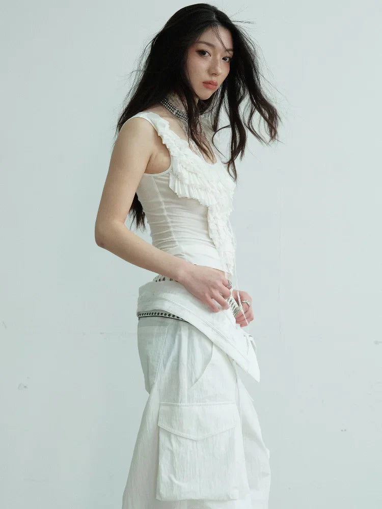 Sheeshe Ruffle Tank Top by Marigold Shadows