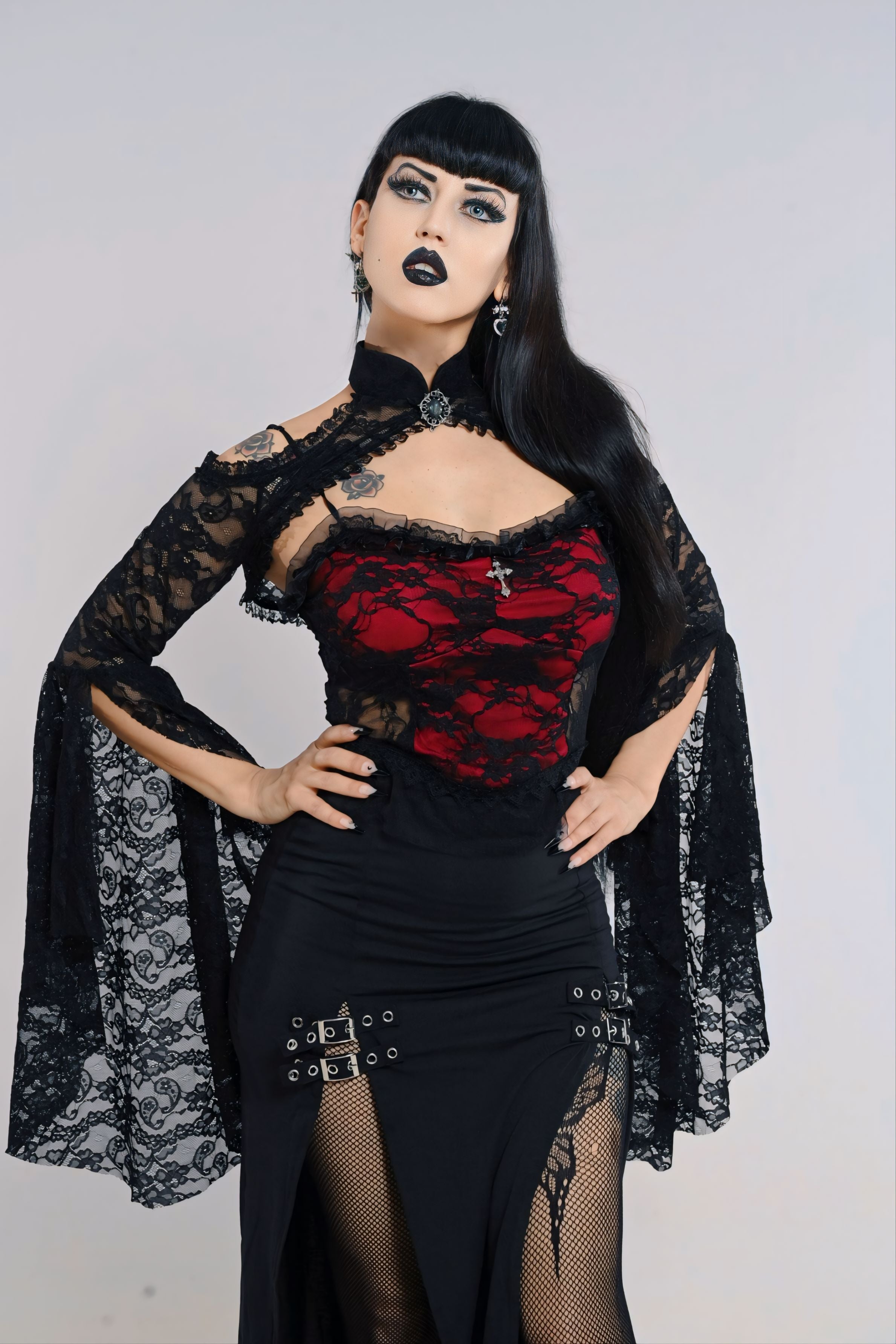 Raven's Night Coffin Top by The Cursed Closet