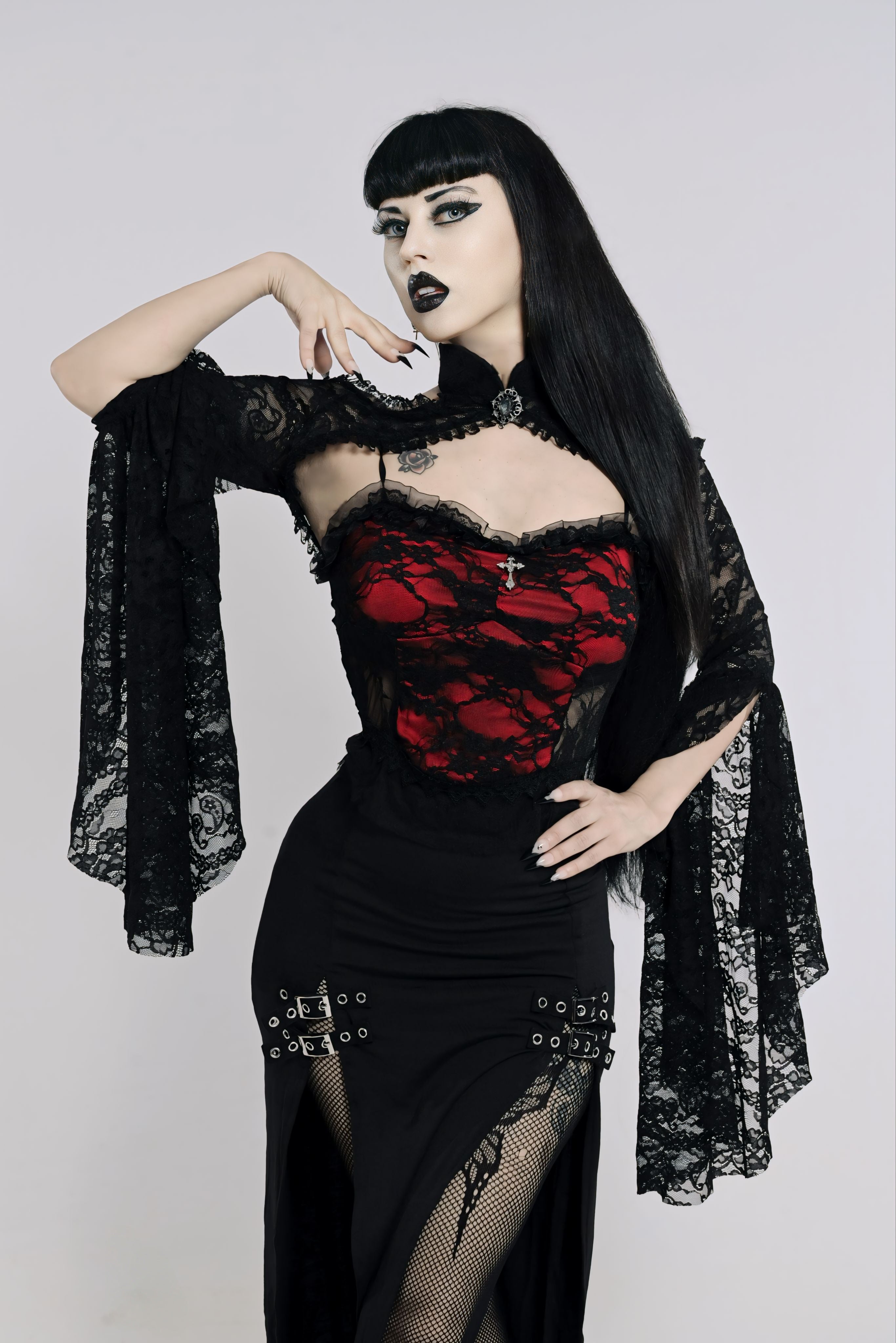 Raven's Night Coffin Top by The Cursed Closet