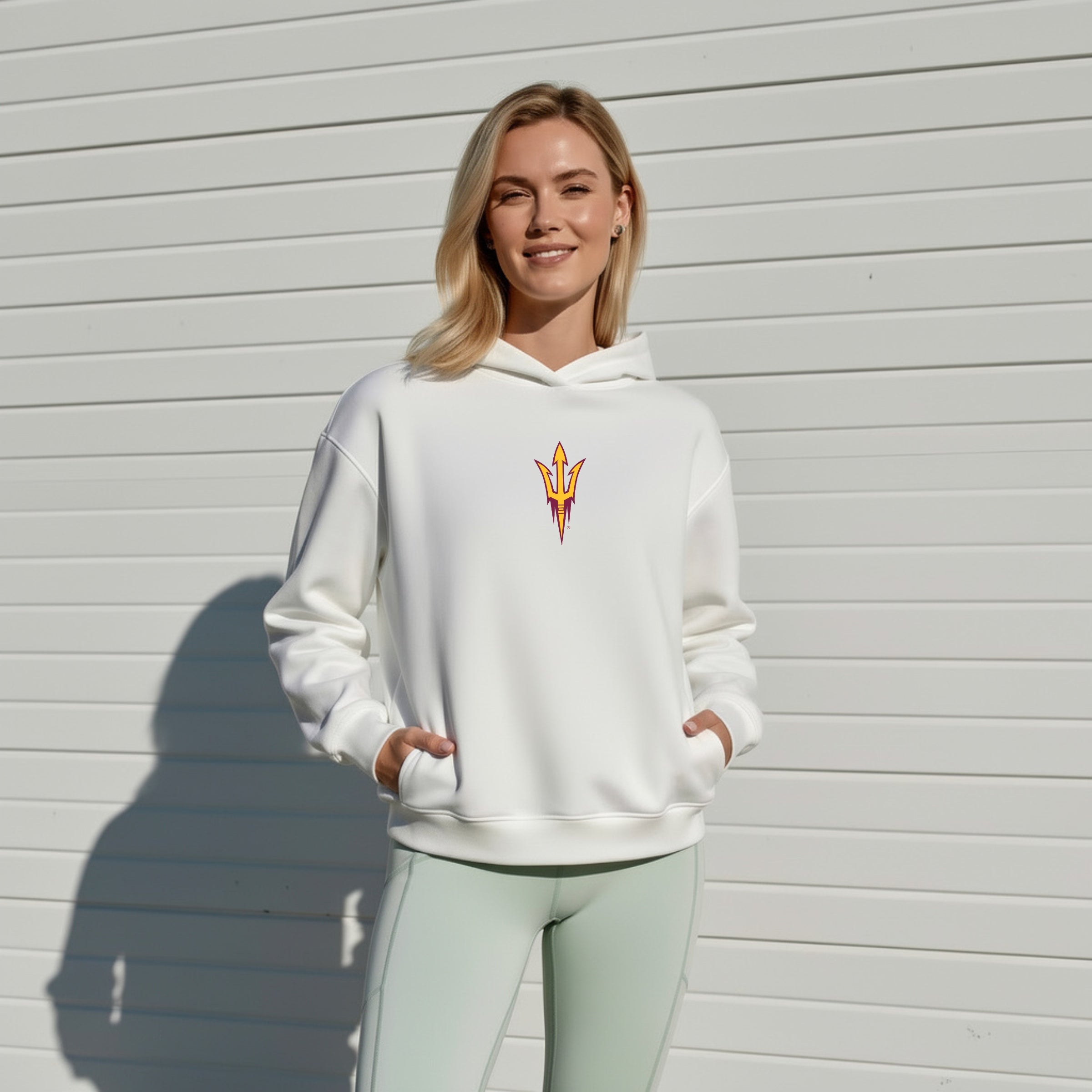 Oversized Zipper Pocket Hoodie Arizona-State by Kadi