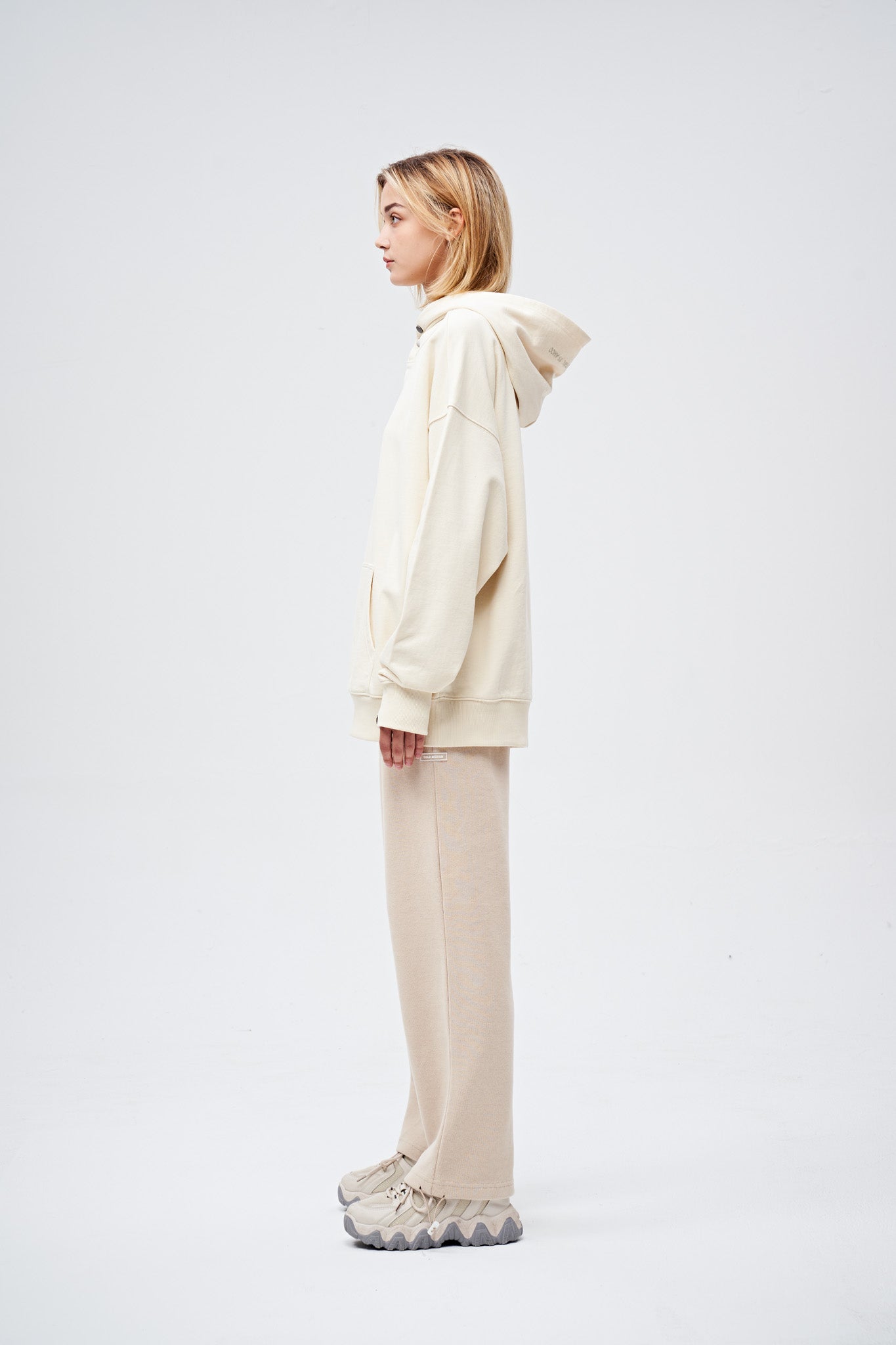 90s Vintage Two Seasons Hoodie Cream by Amoo