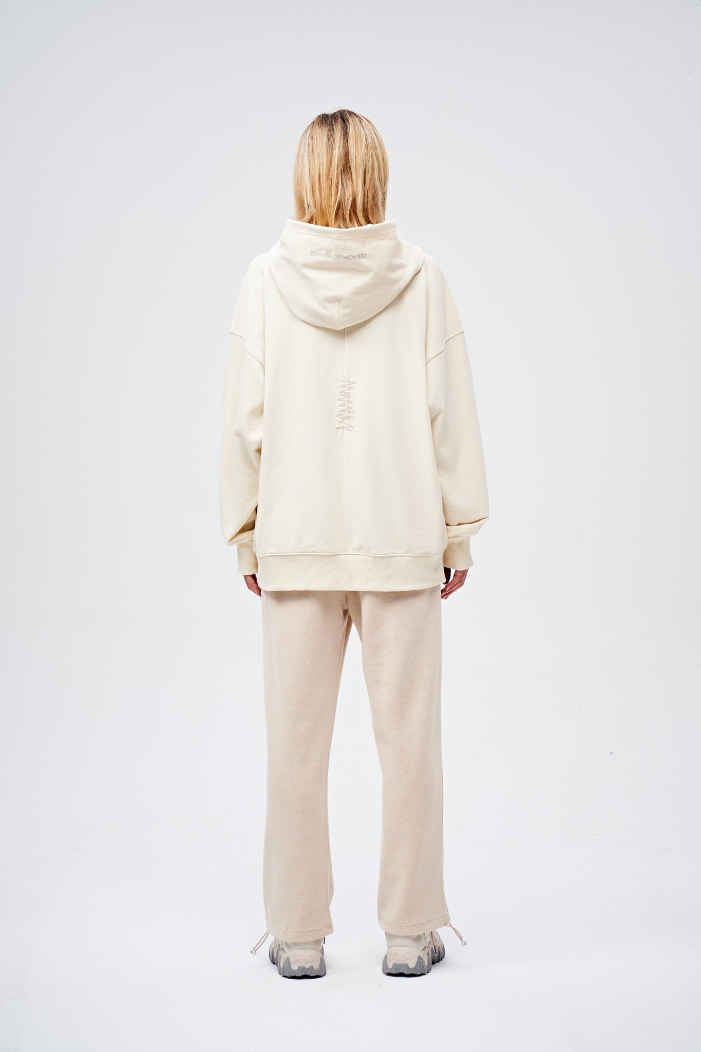 90s Vintage Two Seasons Hoodie Cream by Amoo