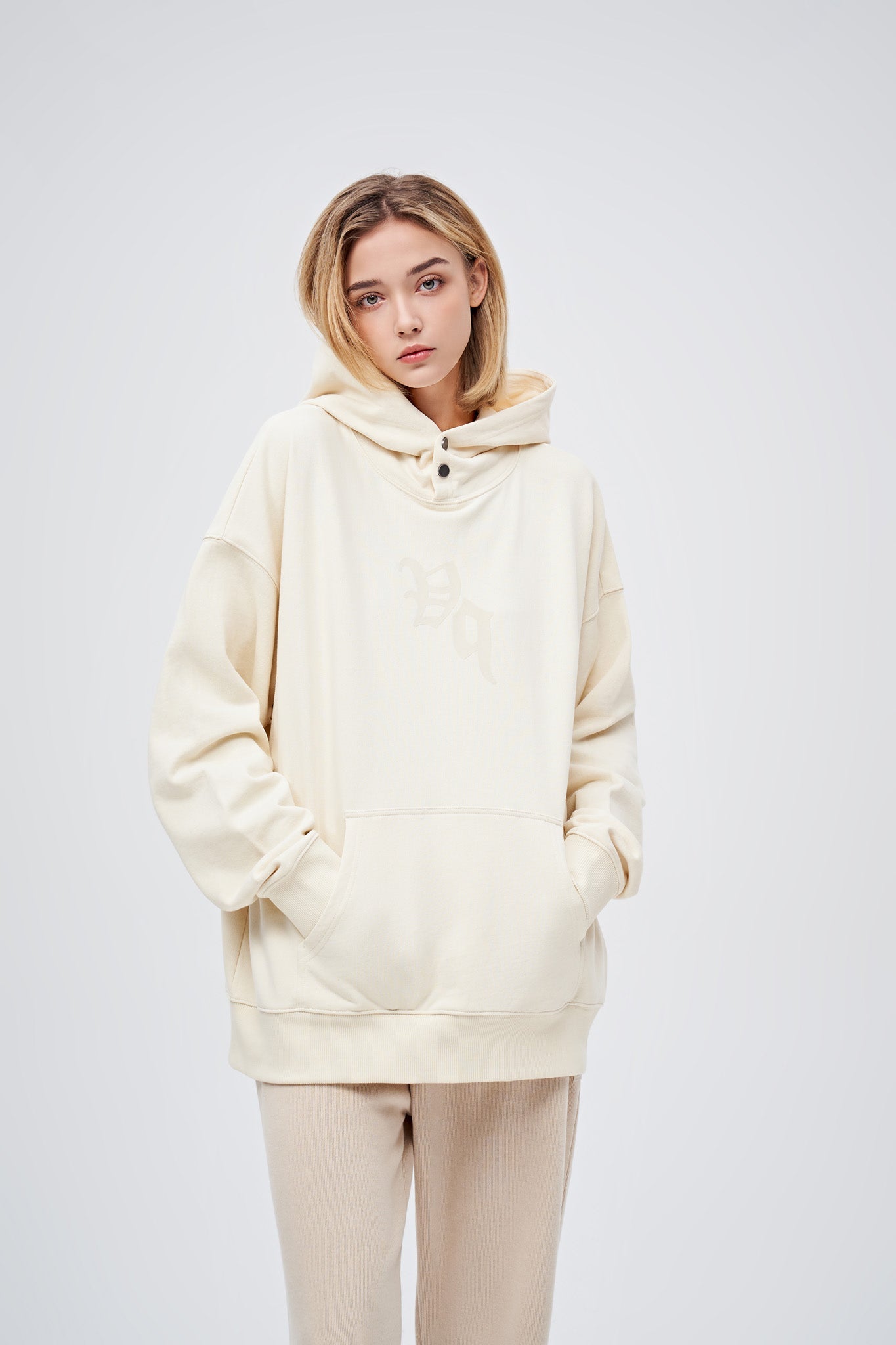 90s Vintage Two Seasons Hoodie Cream by Amoo