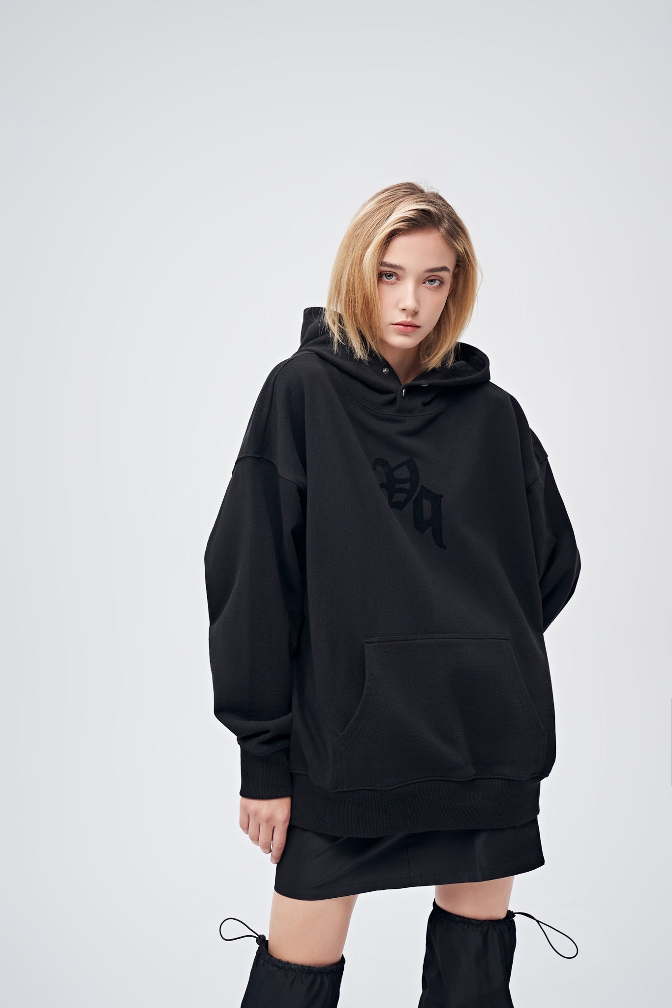 90s Vintage Two Seasons Hoodie Black by Amoo