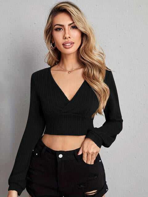 V Neck Crop Top by VYSN