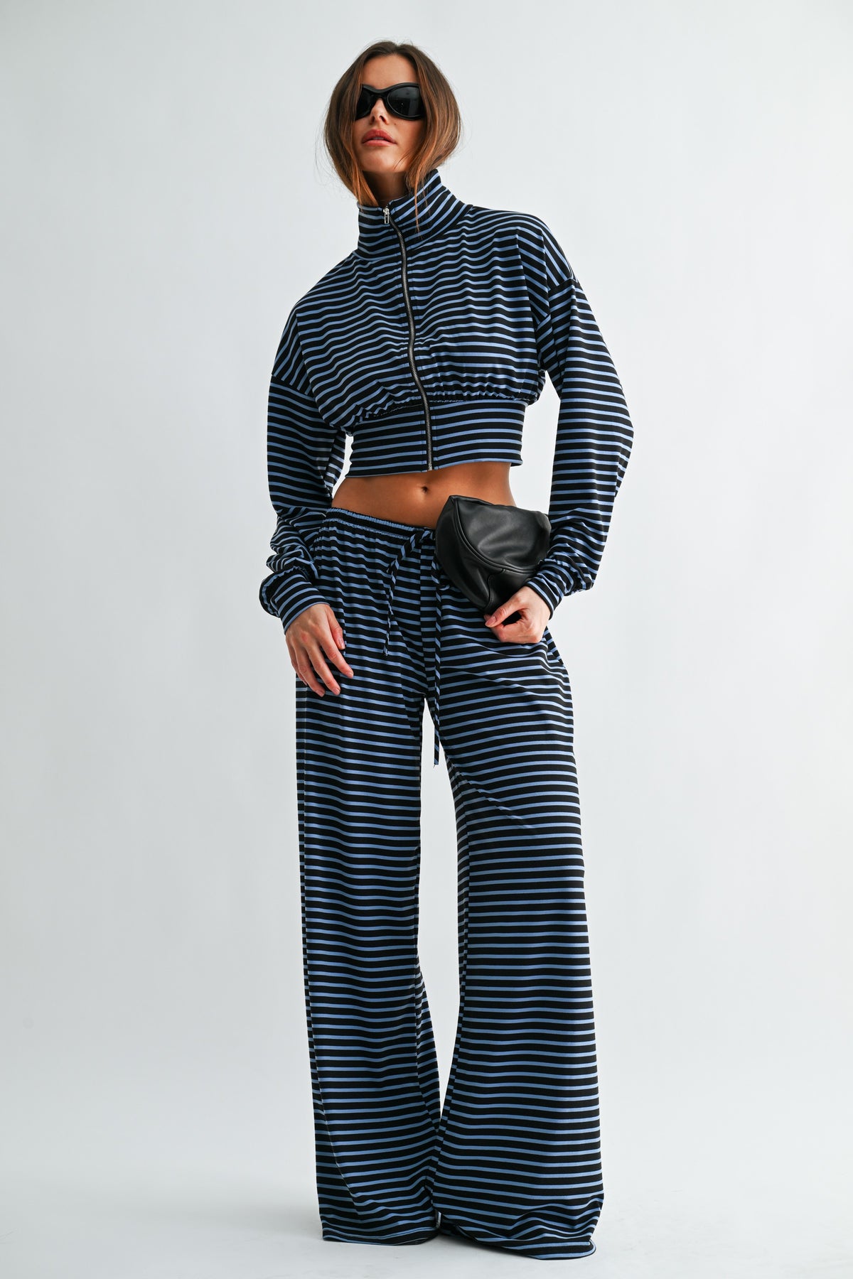 Stripe Zip Lounge Set