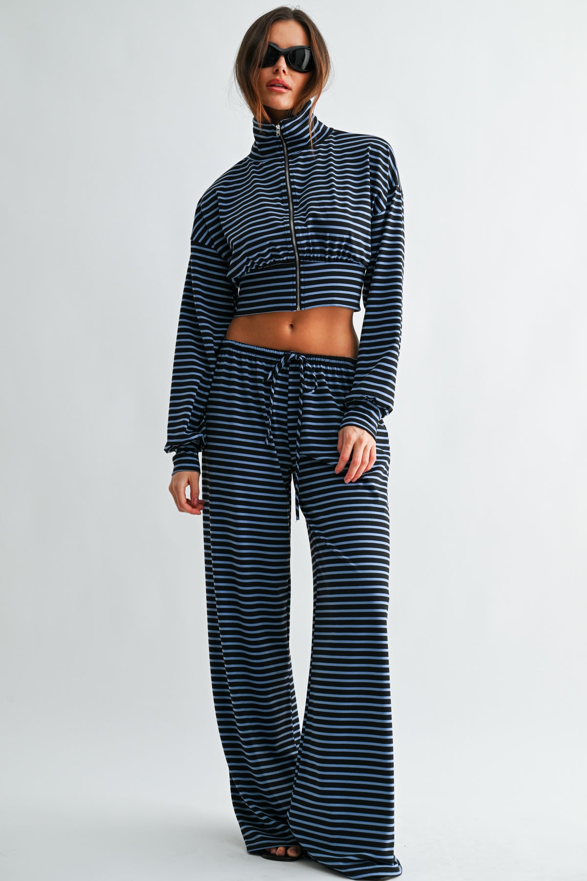Stripe Zip Lounge Set