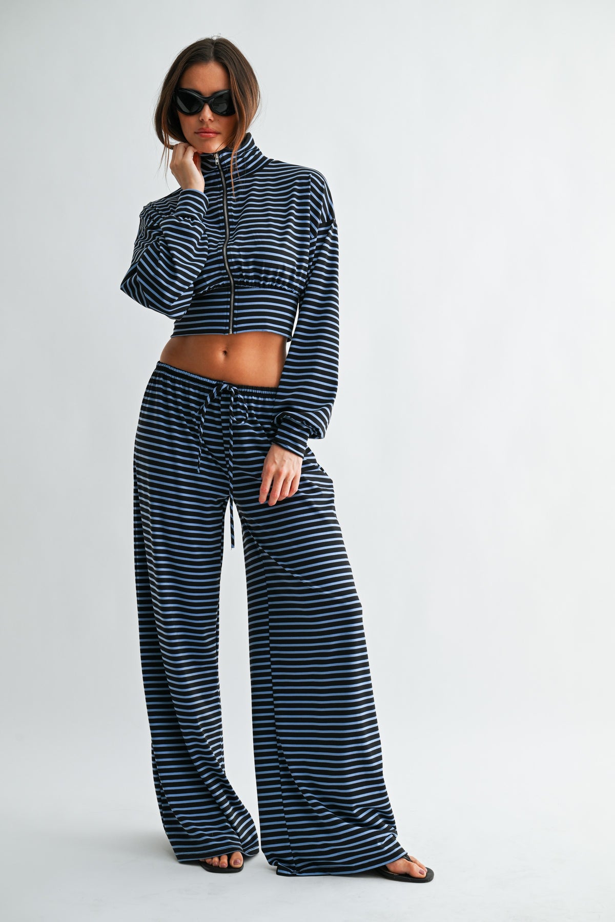 Stripe Zip Lounge Set