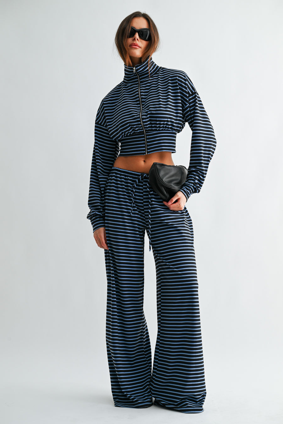 Stripe Zip Lounge Set