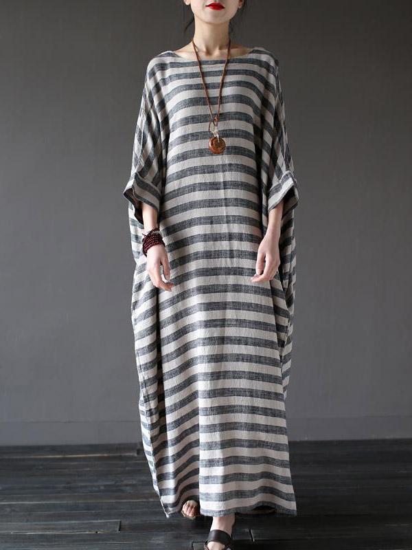 Vintage Loose Striped Dress by migunica