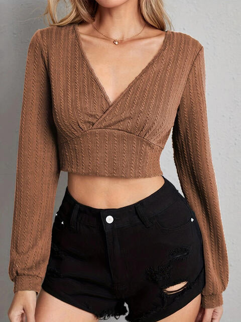 V Neck Crop Top by VYSN