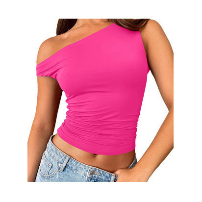 Off-Shoulder Asymmetric Fitted Top