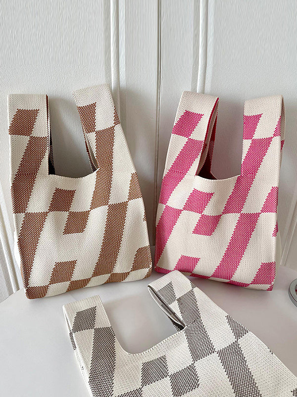 Geometric Bags Accessories Woven Handbag by migunica