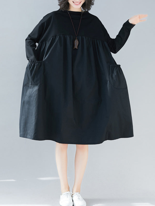 Original Split-Joint Long Sleeve Dress by migunica