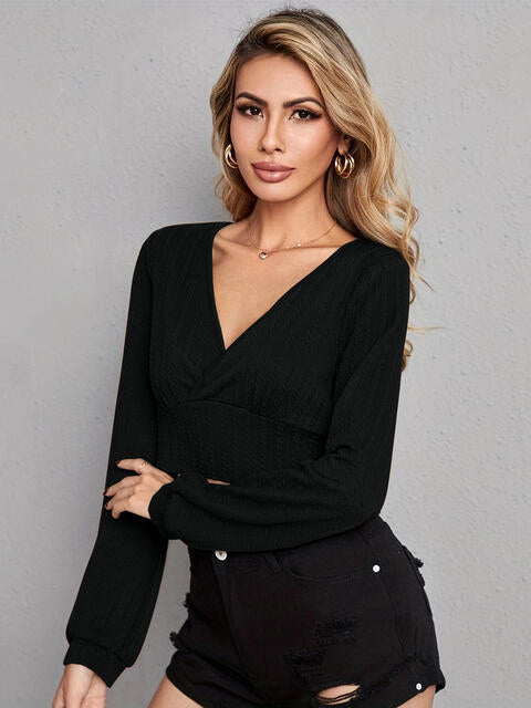 V Neck Crop Top by VYSN