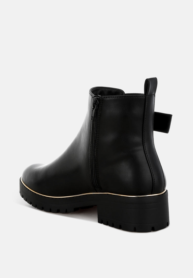 Chunky Buckle Detail Ankle Boots by RAG