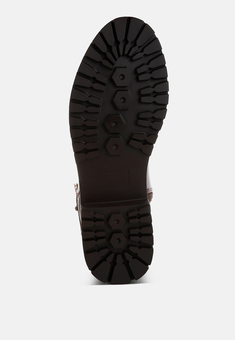 Chunky Buckle Detail Ankle Boots by RAG