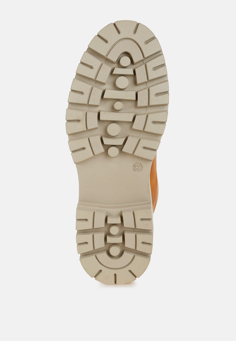 Lace-Up Chunky Warm Ankle Boots by RAG