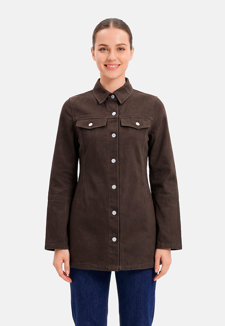 Button Up Denim Shirt Dress