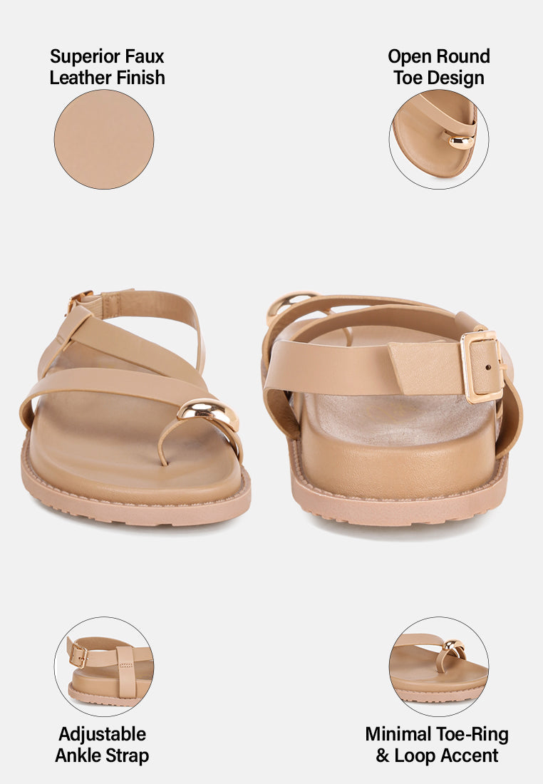 Carina Strappy Design Flat Sandals