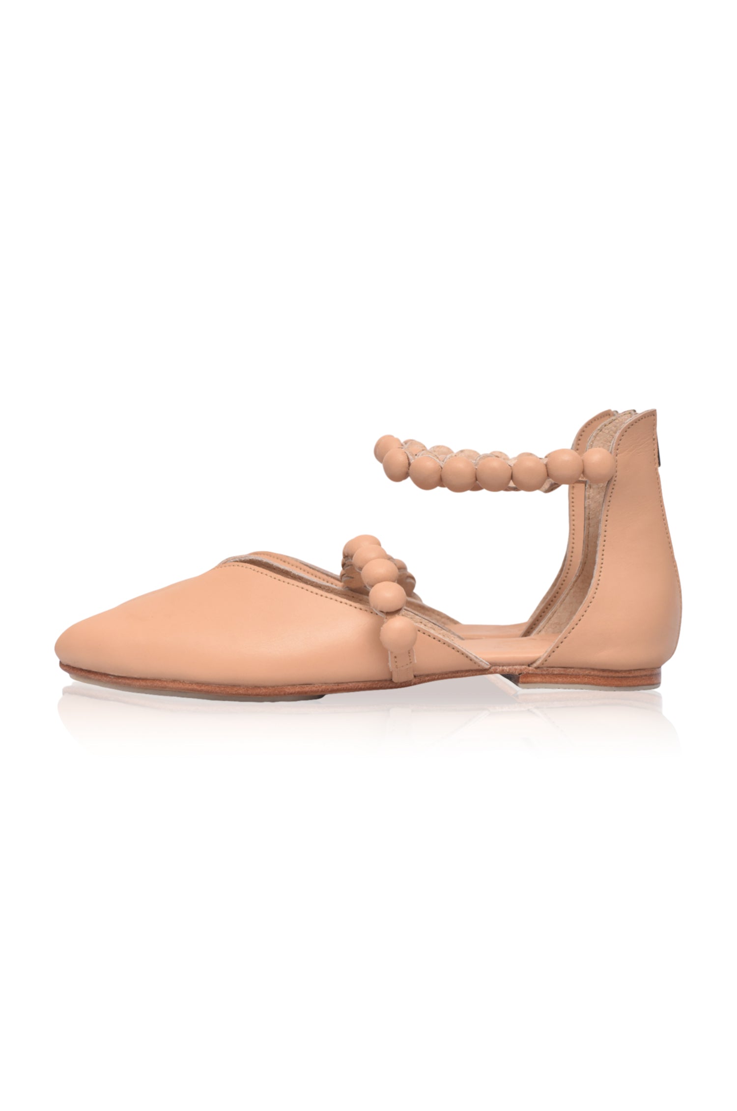 Carmella Pointy Toe Leather Flats by Bali ELF