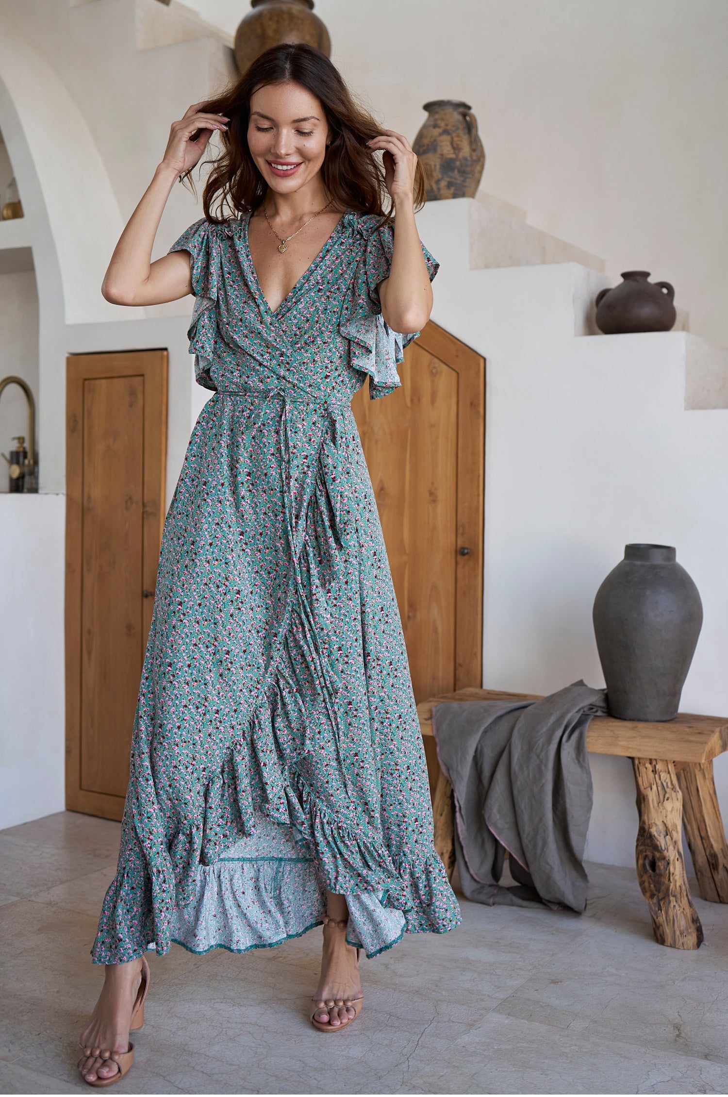 Carmen Wrap Maxi Dress by Bali ELF