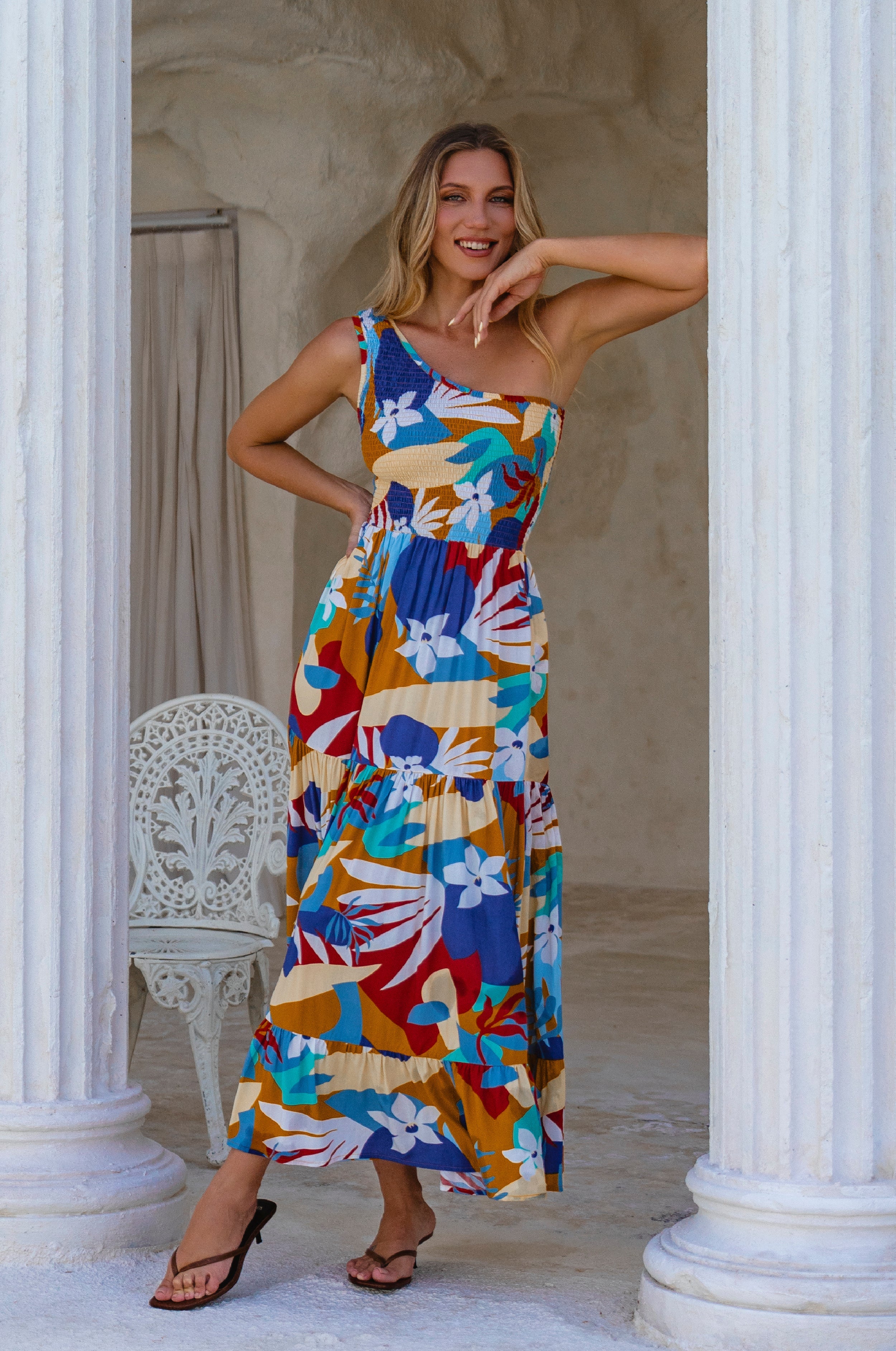 Cassandra One Shoulder Maxi Dress by Bali ELF