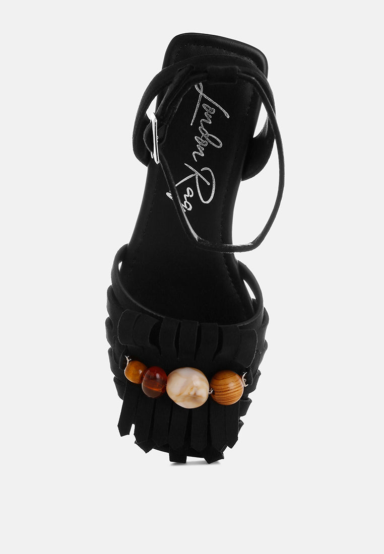 Corvina Bead Embellished Cut Work Flats