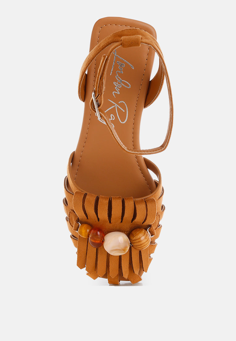 Corvina Bead Embellished Cut Work Flats