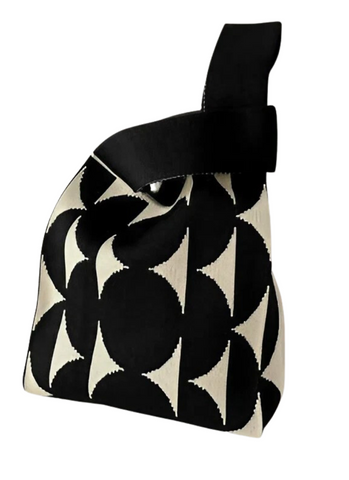 Retro Design Knitted Tote Handbag
