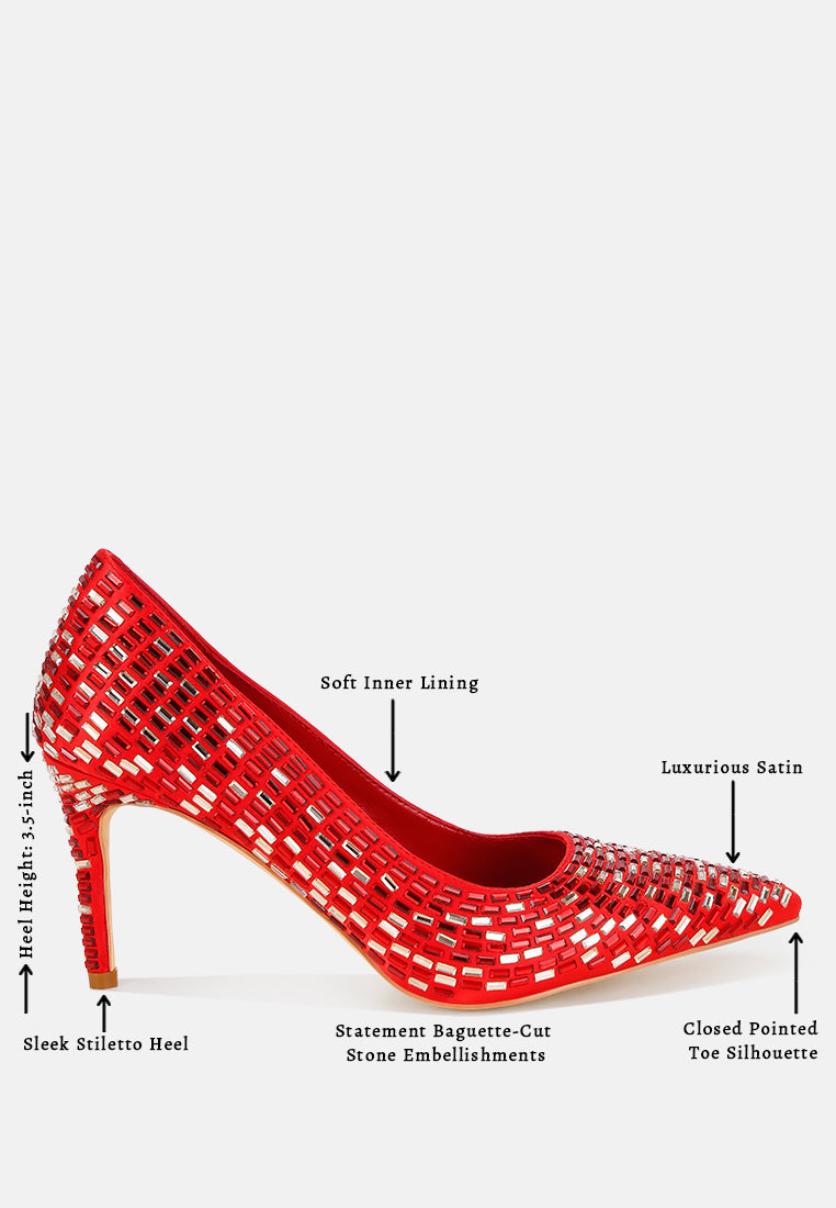 Elodie Rhinestones Embellished Pump Heels