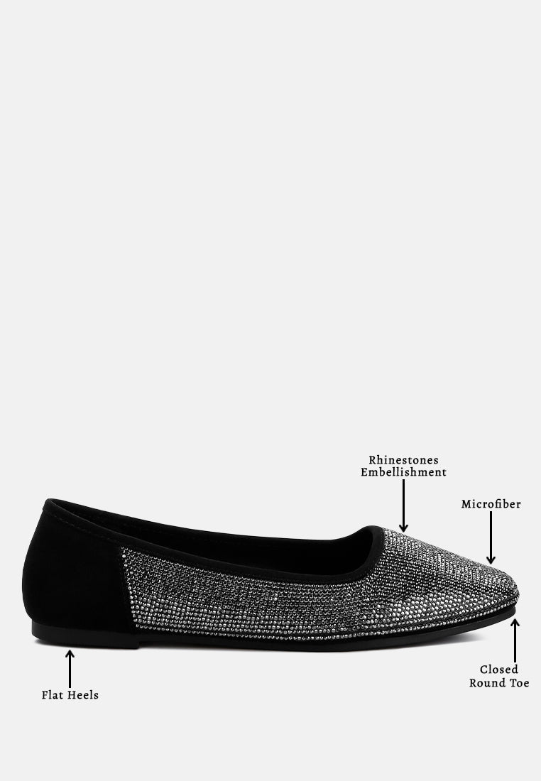 Shimmering Rhinestone Ballerinas by RAG