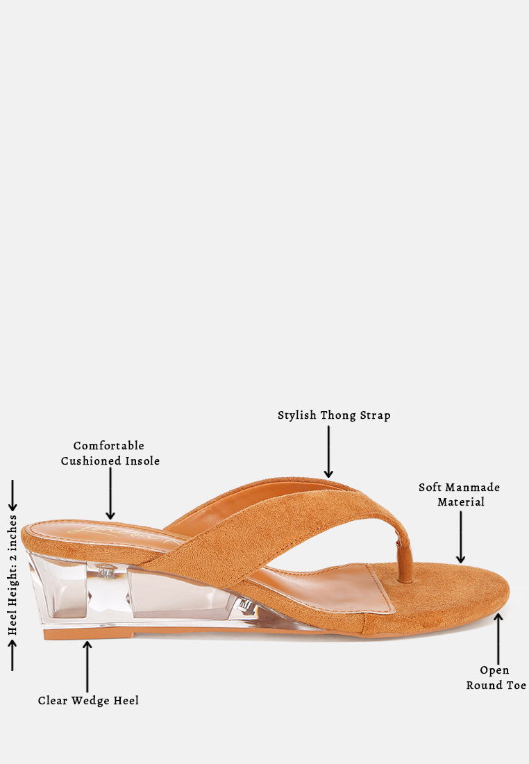 Zabila Transparent Wedge Heel Sandals