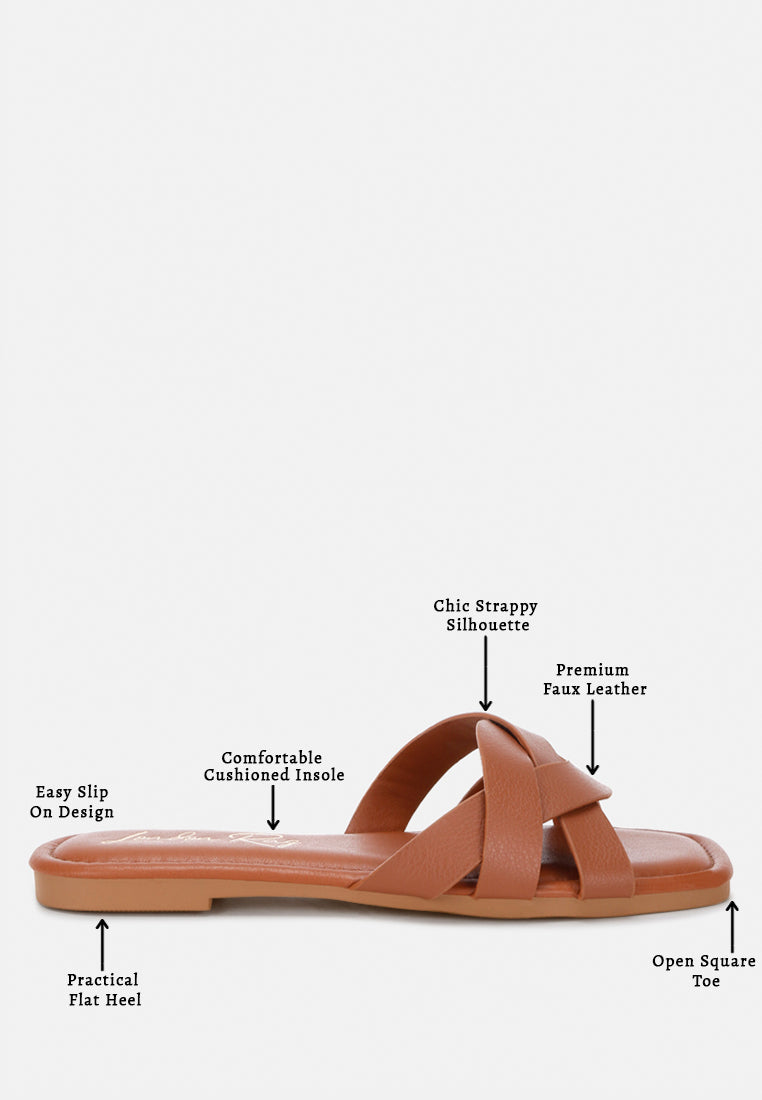 Dickery Knotted Straps Detail Slip Ons